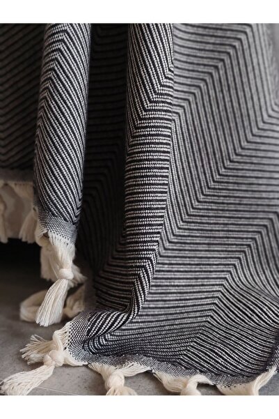 Sevim 100% памучен калъф за диван - многофункционално покривало за диван, одеяло, одеяло за пикник - 170x220cm - антрацит