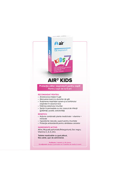 Air7 Food supplement, Kids, supports children's immune system, 30 tablets