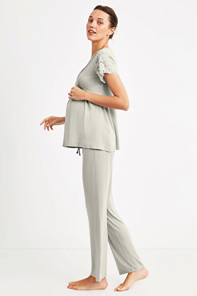 Catherine's 870 Maternity Pajama Set -light Green-