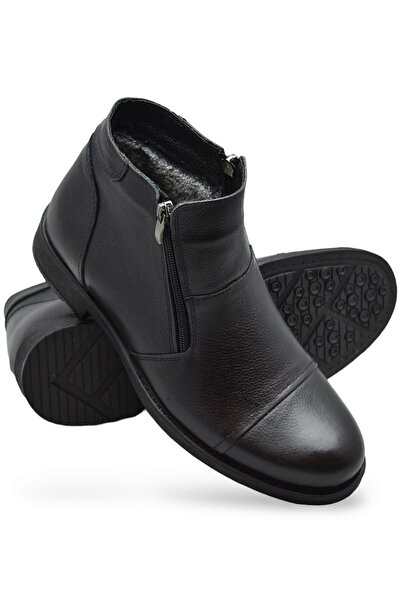 ISPARTALILAR TAB3406 Γνήσιο δέρμα με γούνα στο εσωτερικό Ανδρικές μπότες Παπούτσια Ορθοπεδική σόλα Δερμάτινες μπότες με φερμουάρ