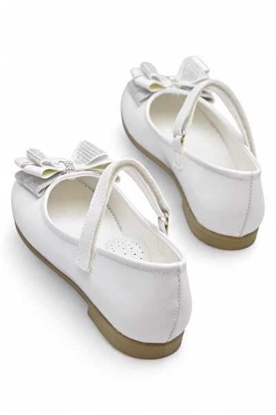 ISPARTALILAR 5952 Pantofi de balerina pentru fete cu talpa confortabila cu catarama Rochie de seara de nunta Pantofi de logodna