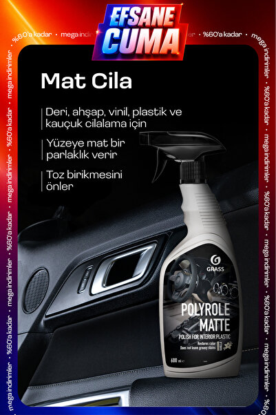 GRASS Polyrole Matte Torpido Parlatıcı Temizleyici Araba Içi Konsol Göğüs Ara...