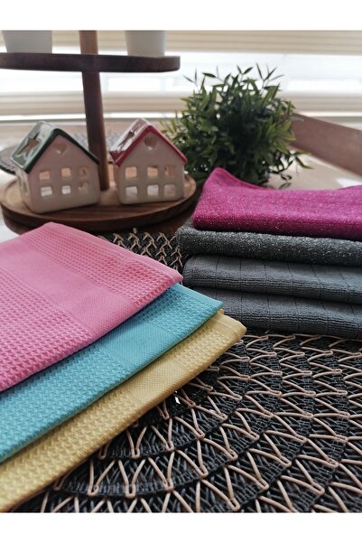 Ellesill EFSANE SET 1 (3'lü Mikrofiber Temizlik Bezi, 2'li Kareli Mutfak Bezi, 2'li Zor Kir Telli Bez)