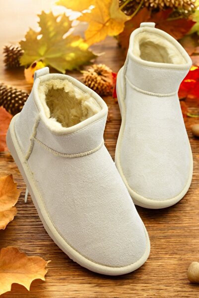 ISPARTALILAR 389 Günlük Kadın Bot Ayakkabı Kışlık Kürklü Sade Düz Kadın Bot