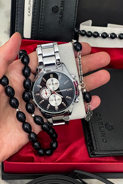 S.POLO Erkek Saat Kombin Set Cüzdan Kemer Tespih Bileklik