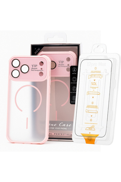 OEM Set Husa Premium MagSafe pentru iPhone 17 Pro Max + Folie Sticla protecti...