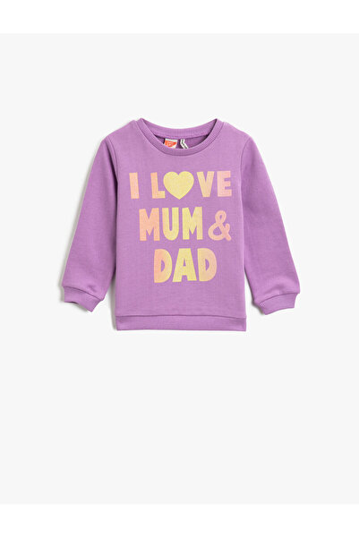 Koton Kız Çocuk Mor Sweatshirt