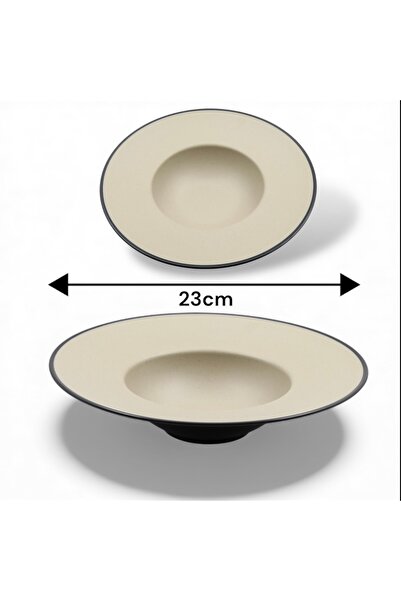 cc bin shihon Pasta serving dish, break-resistant pasta plate, 23cm size, set of 2