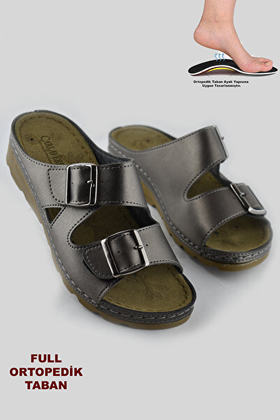 ISPARTALILAR 160117 Carlaverde Tam Ortopedik Kadın Terlik Günlük Kadın Terlik
