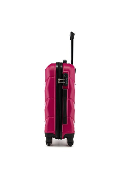 zagatto Cabin Trolley, Fuchsia, 55x40x20 cm, Trolley, Hand Luggage, Cabin Suitcase, 4 Wheels, Lock, ABS
