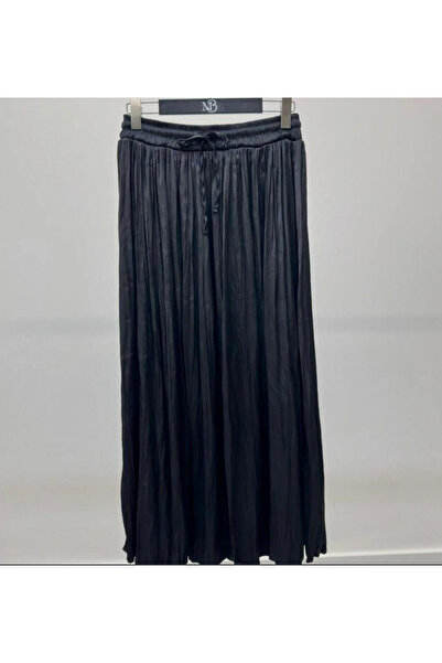 Maldia Shop Γυναικεία Crushed Lace Midi Μαύρη φούστα