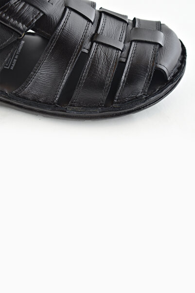 ISPARTALILAR Ayakkabiburada 033 Heel Gel Γνήσιο Δέρμα Ανδρικά Σανδάλια Παπούτσια