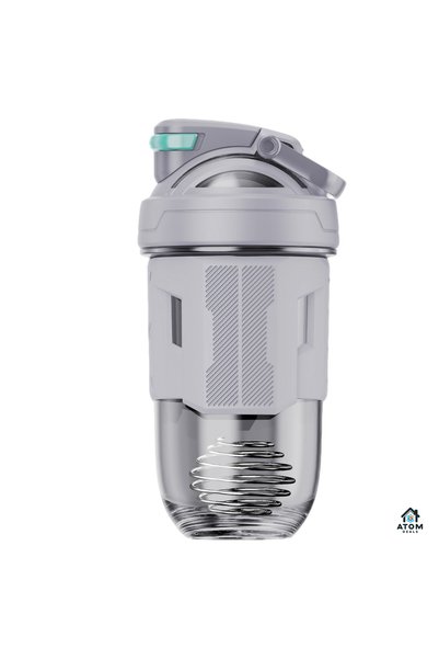 OEM Shaker proteic fitness 700ml ATOM DEALS®️, Tritan fără BPA, capac cu clips etanș, gri
