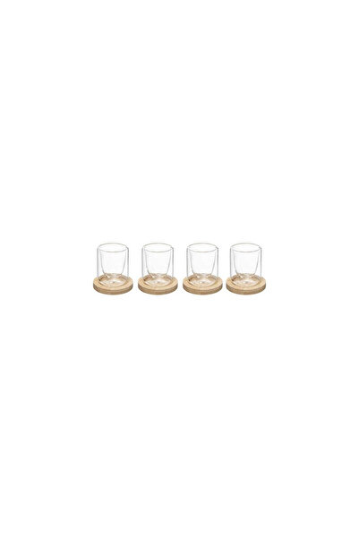 Secret de Gourmet Set de 4 pahare espresso Cleo, sticlă cu pereți dubli, 80 ml