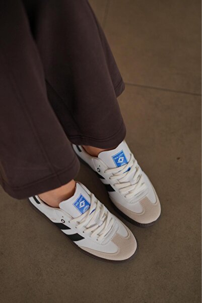 SOLAZER Γυναικείο λευκό μαύρο ορθοπεδικό πάτο με λεπτομέρεια καθημερινής χρήσης 057