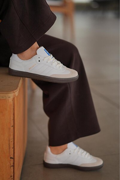 SOLAZER Γυναικείο λευκό ορθοπεδικό πάτο με λεπτομέρεια καθημερινής χρήσης 057