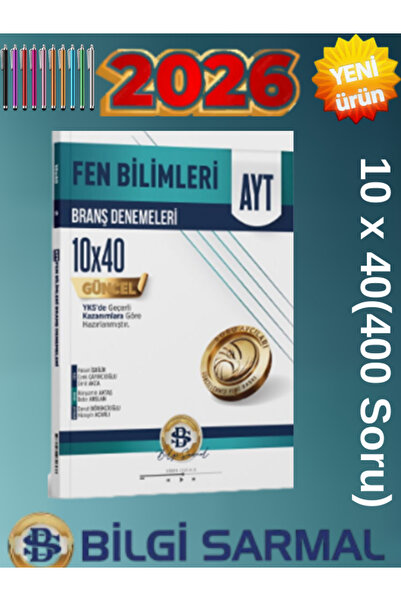 Bilgi Sarmal Yayınları 2026 Güncel Ayt Fen Bilimleri 10 X 40 Video Çözümlü 40...