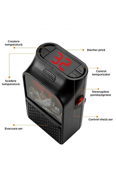 FUGO FlameHeat – Mini Air Heater with Flame Effect