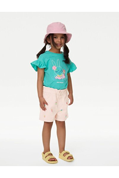 Marks & Spencer Regular Fit Desenli Denim Şort (2-7 Yaş)