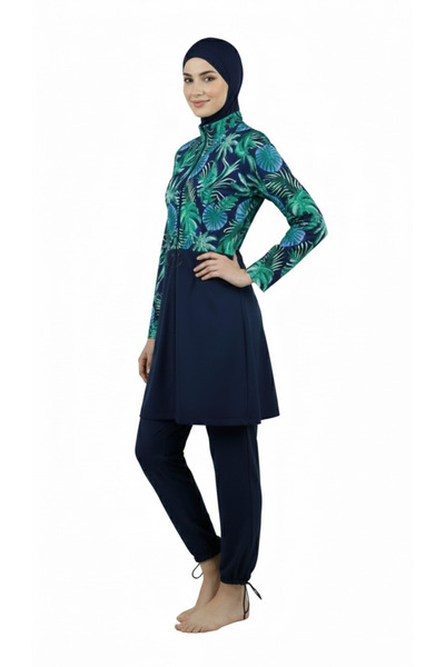 medipek Water Repellent Parachute Hijab Swimsuit Green