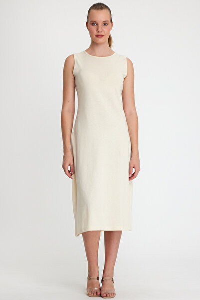 ESPİNA Γυναικείο αμάνικο βαμβακερό χτενισμένο φόδρα φορέματος - Εσωτερικό