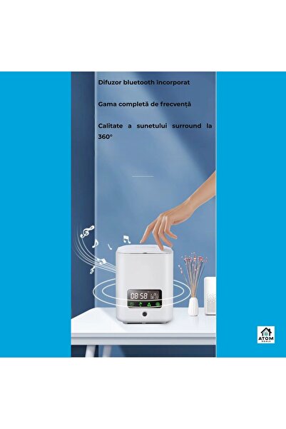 ATOM DEALS Smart LED Planter, ATOM DEALS, Bluetooth, Clock, Humidifier, Digital Display, Brown