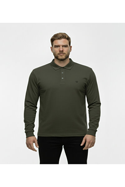 montecarlo Φούτερ Polo Neck Washed Lycra μεγάλου μεγέθους