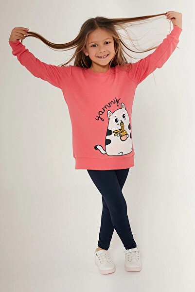 Rolypoly Kız Çocuk Pembe Tayt Takımı