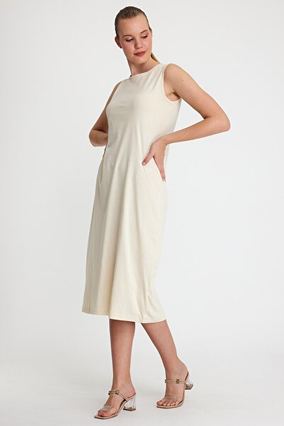 ESPİNA Γυναικείο αμάνικο βαμβακερό χτενισμένο φόδρα φορέματος - Εσωτερικό