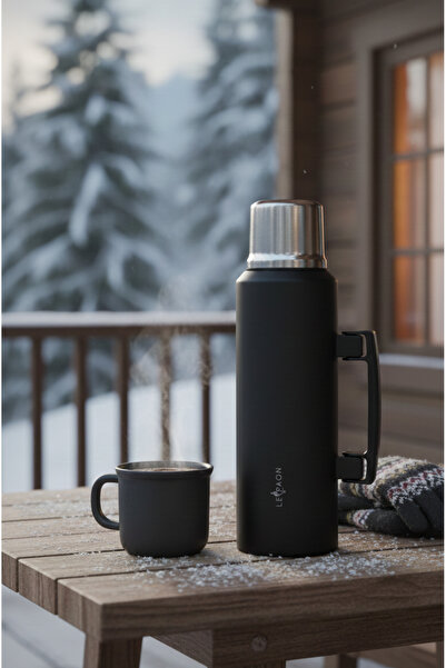 Le Paon 1.5 L Paslanmaz Çelik Termos Katlanır Kulp Sızdırmaz 24 Saat Sıcak 48 Saat Soğuk BPA Free