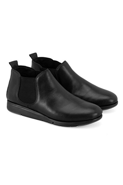 Desa Kayley Black Women's Desacomfort Elastic Leather Chelsea Boots