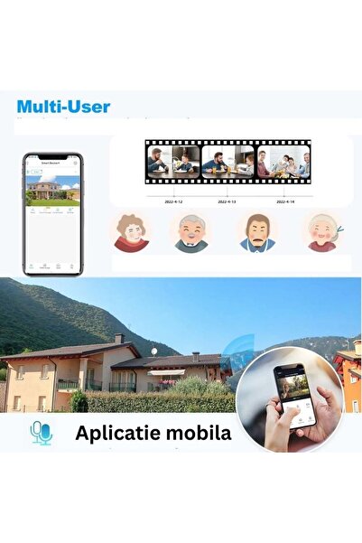 OEM Cameră triplă albă cu Wi-Fi