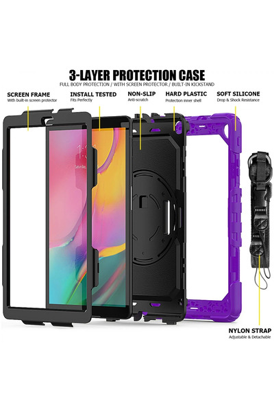 NewFace Rdbydn Samsung Galaxy T510 Tab a 10.1 Case Pars Tablet Cover (171109) - Purple