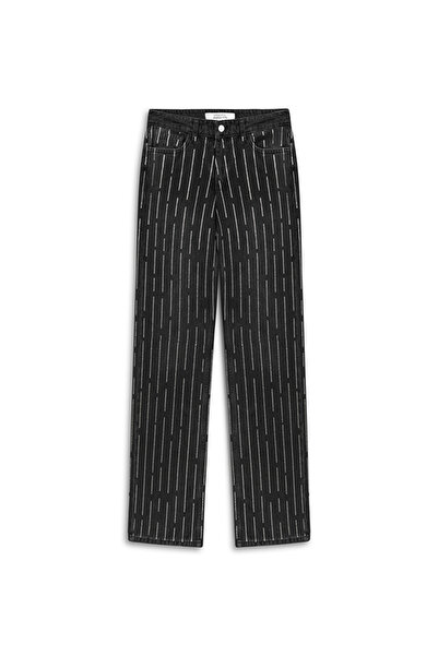 İpekyol Hotfix Printed Wide Leg Fit Jeans