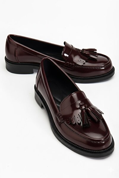 MARSEDO Дамски мокасини Ежедневни обувки Lipa бордо лачена кожа