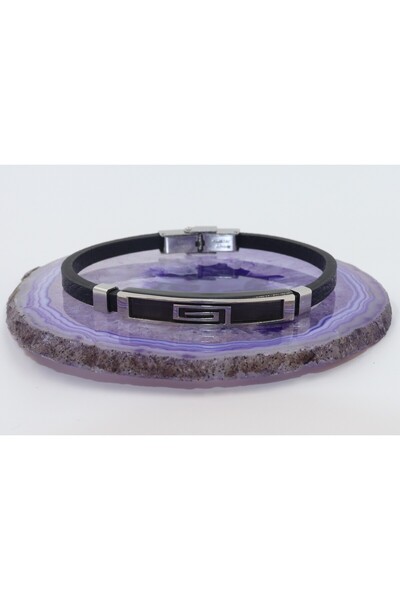 AGB سوار رفيع قابل للتعديل بتصميم يوناني قديم (100% من الفولاذ المقاوم للصدأ)