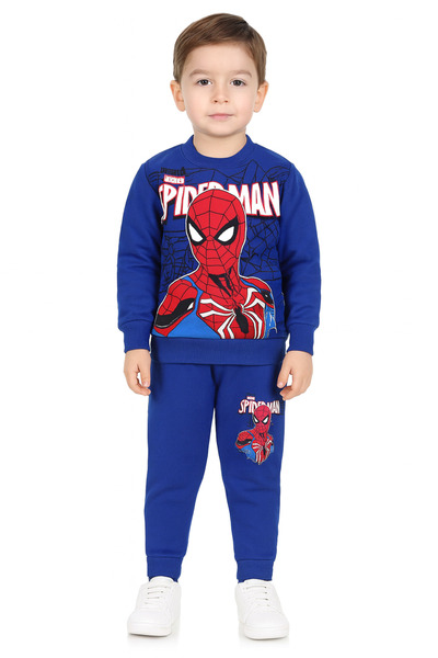 Aselin Kids طقم ملابس رياضية للأولاد سبايدر مان مطبوع طقم ملابس علوية وسفلية