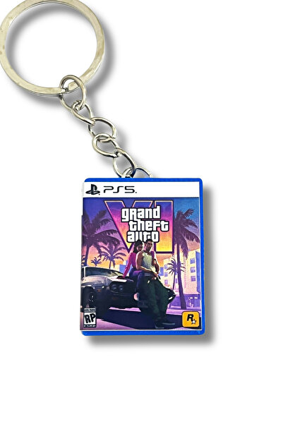 Cosmic Star Gta 6 Grand Theft Auto VI PS5 سلسلة مفاتيح صندوق ألعاب مصغر