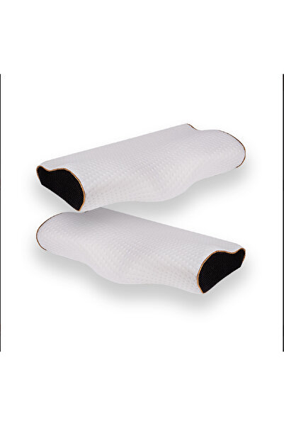 PUFYMAX 2Pcs Visco Orthopedic Pillow, Spine-Friendly Neck Support Pillow, Neck Straightening Replacement Cover Gift