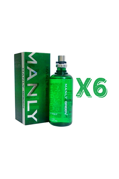 Manly Green EDC 125 Ml Erkek Parfüm 6 Adet