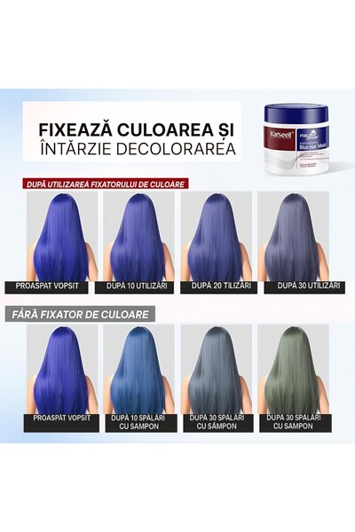 Karseell Blue Tinting Mask 500ml – Color Fixation & Intense Hydration for Dyed Hair