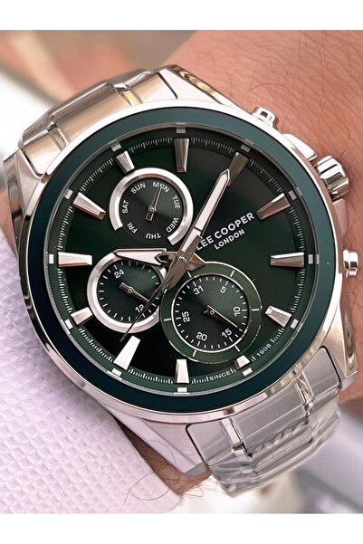Lee Cooper ساعة يد رجالية بسوار فولاذي ووظائف داخلية Active 5 Atm ضمان لمدة عامين ELC.8146.370