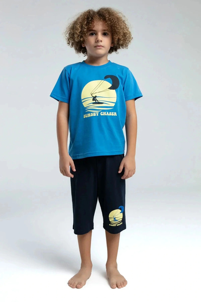 Rolypoly Boy's Blue Capri Set