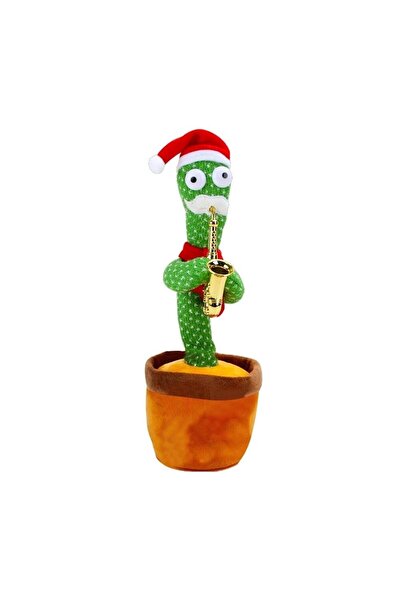 Genel Markalar Konuşan Dans Eden Kaktüs Müzikli Işıklı Saksı Peluş Oyuncak Şa...