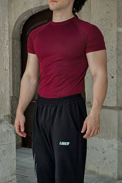 Liber Μπλουζάκι Basic Compression (Claret Red)