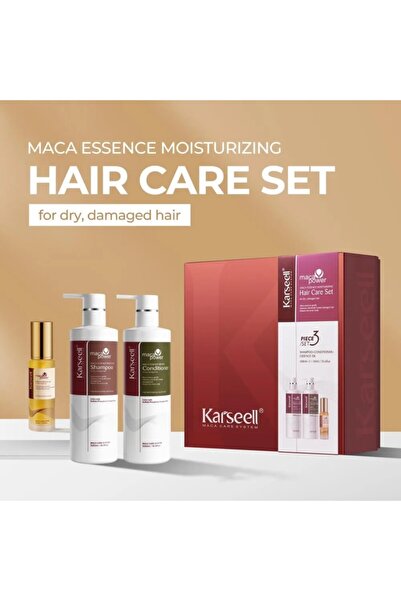 Karseell Set profesional – ulei de păr, șampon și balsam pentru păr uscat și deteriorat