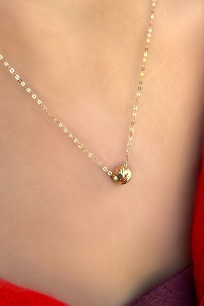 Altınaşkı Halka Zincirli Dorika Altın Kolye