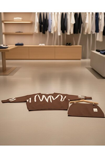 YusGos Women's Batwing Sleeve Sweater Mini Skirt Knitwear Winter Set