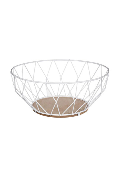 5 five simply smart Bol cu ​​fructe Diamond White, metal, 28 x H 11,5 cm