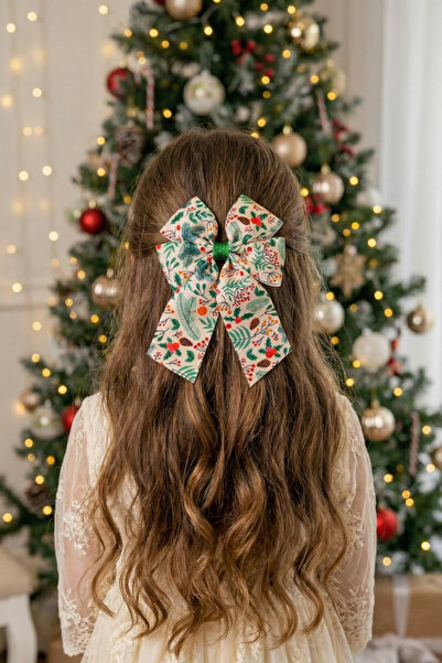 Eliya Clips 1 Piece New Year's Eve Concept Pine Tree and Kokina Detailed Hand...